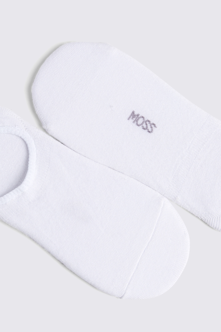 White 3-Pack Bamboo Trainer Socks Buy Online at Moss