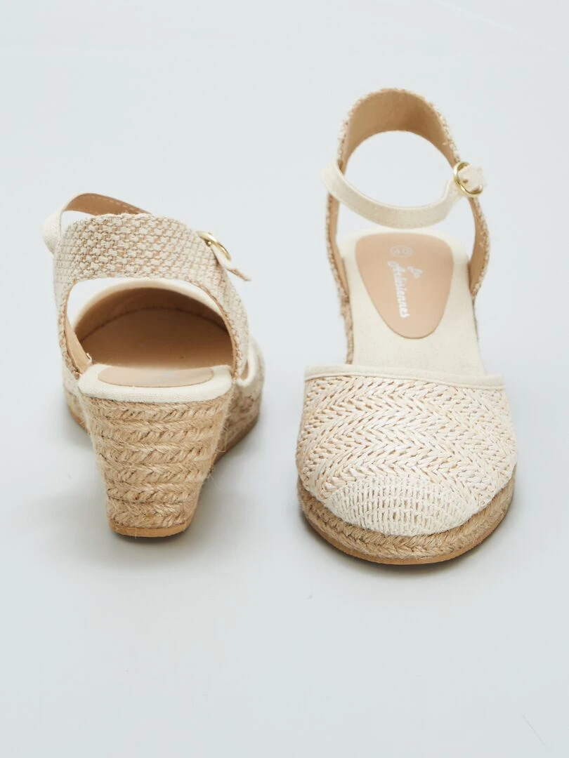 Sandales compensée   Beige