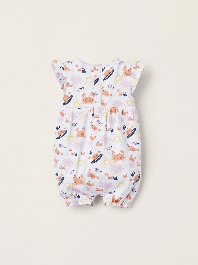 Chapeau + Combinaison en coton pour Nouveau né NATURE TAKEOVER Blanc