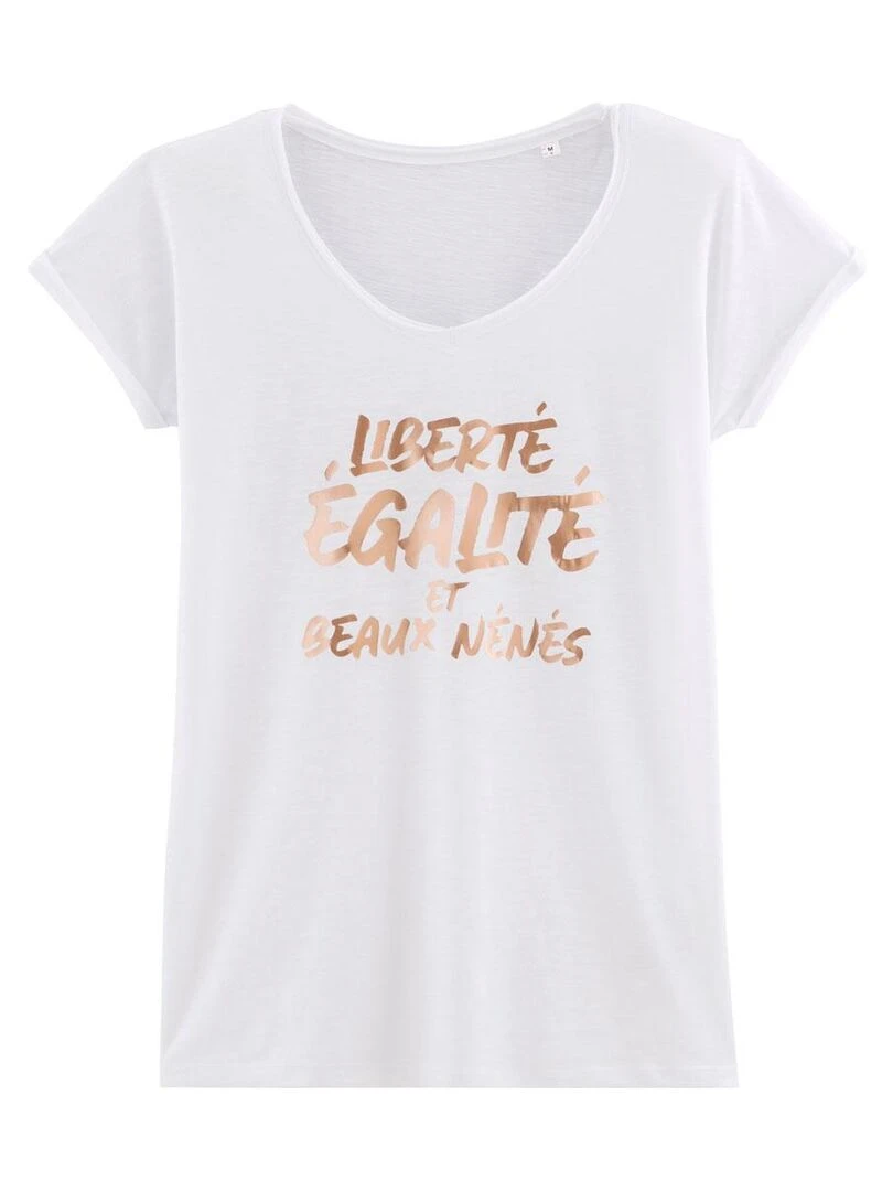 T shirt BEAUX NENES Pomm'Poire Blanc