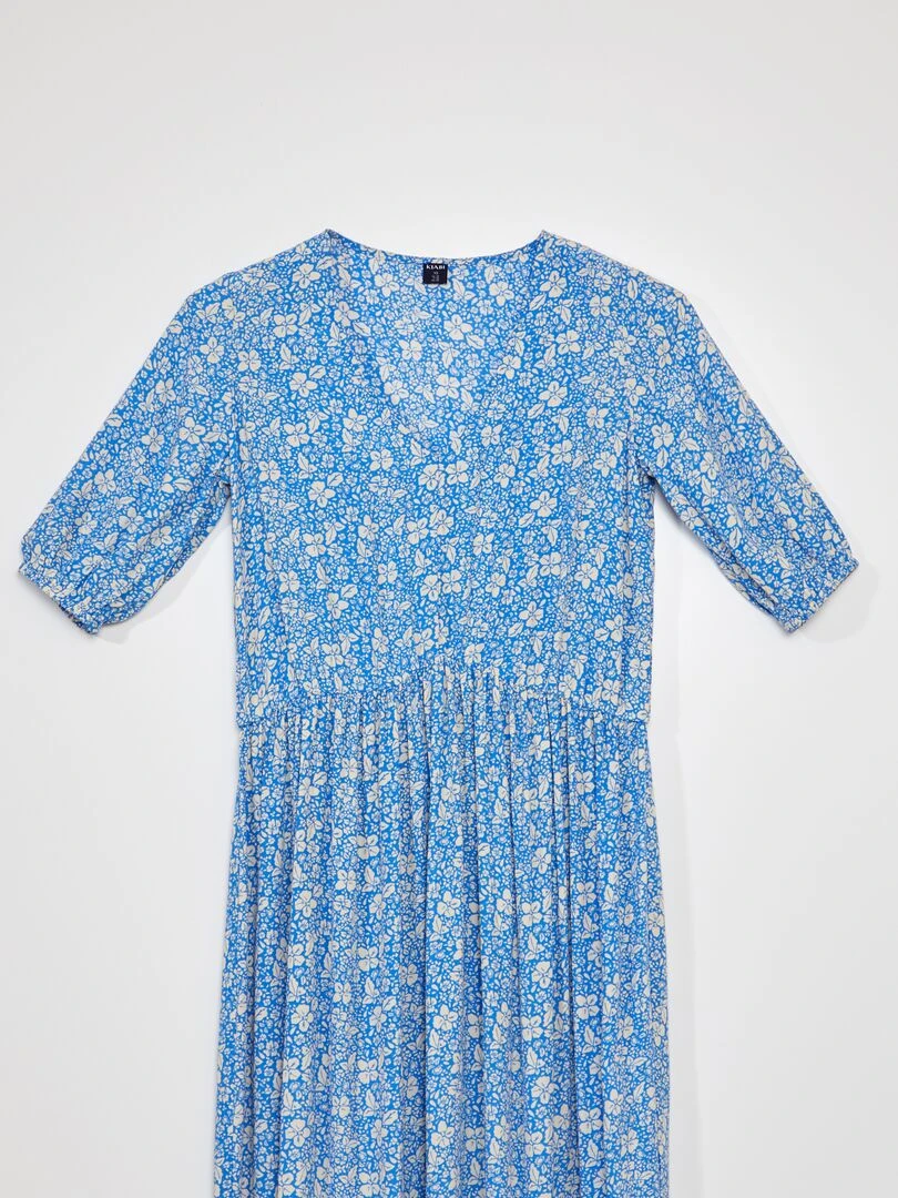 Robe midi imprimé   So Easy   Bleu clair
