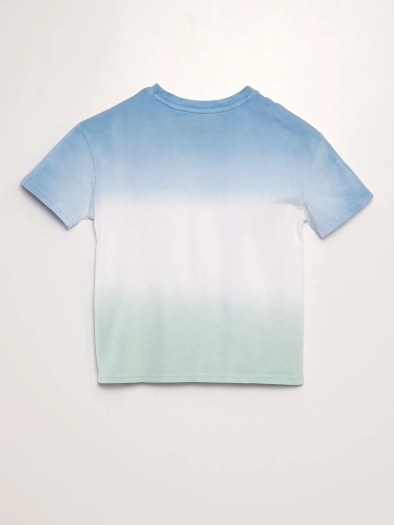 T shirt large tie and dye   Bleu
