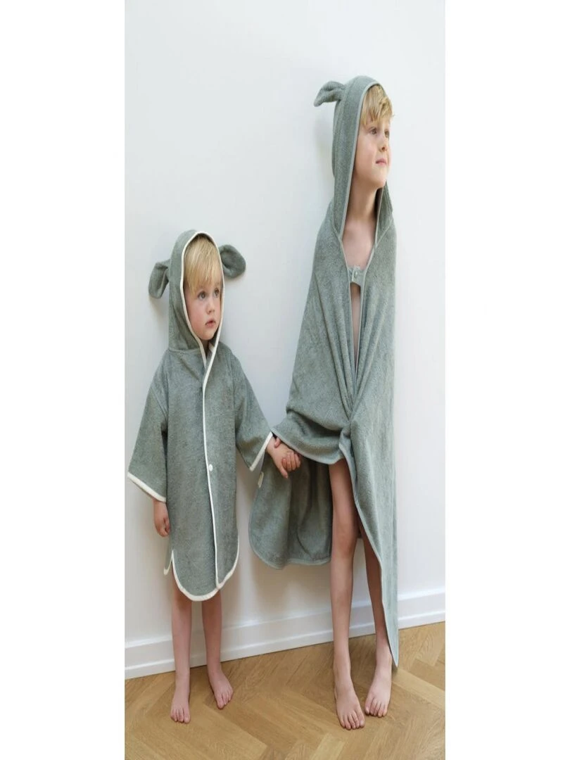 Hooded Junior Towel Bunny Eucalyptus Eucalyptus One Size Vert
