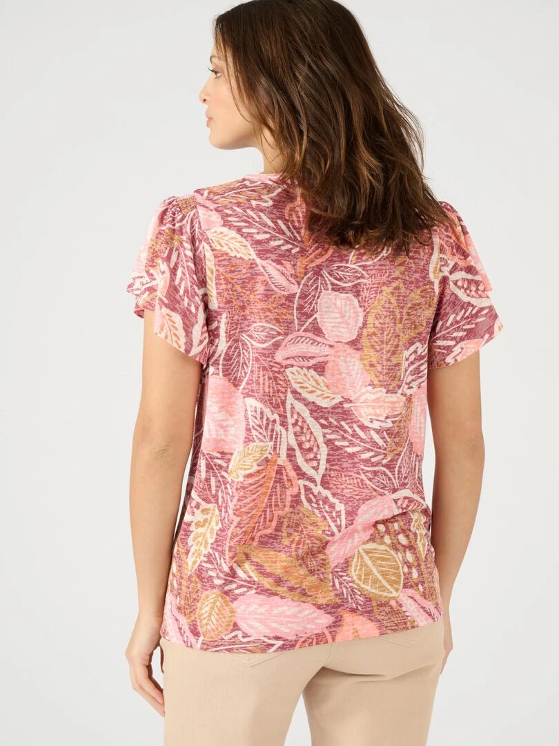 Tee shirt manches papillon   Damart   Bordeaux
