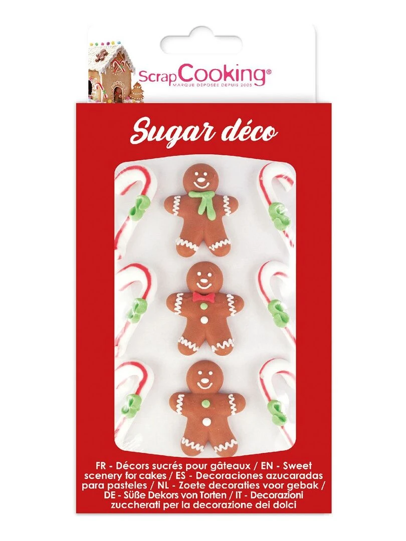 9 décorations en sucre Bonhomme pain d'épices N/A