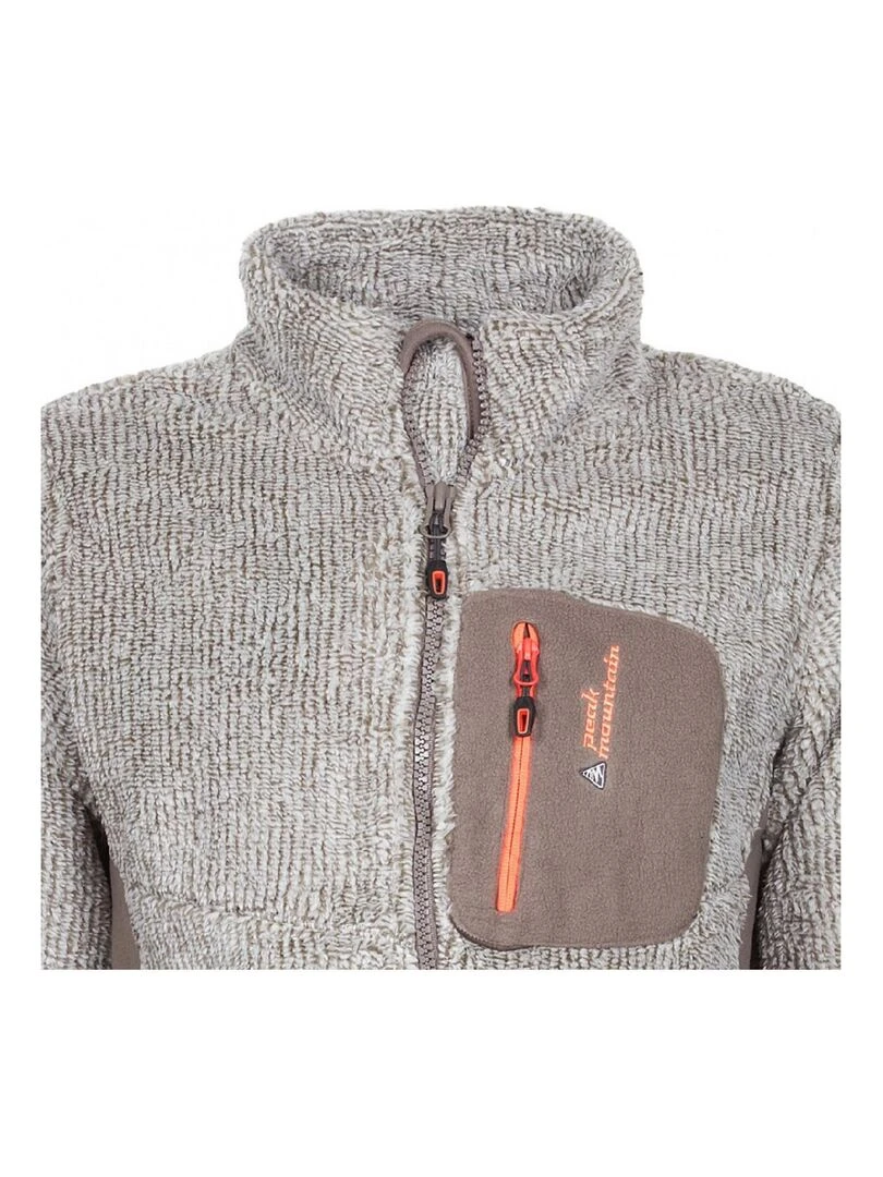 Polaire homme CAFFY   PEAK MOUNTAIN   Gris taupe