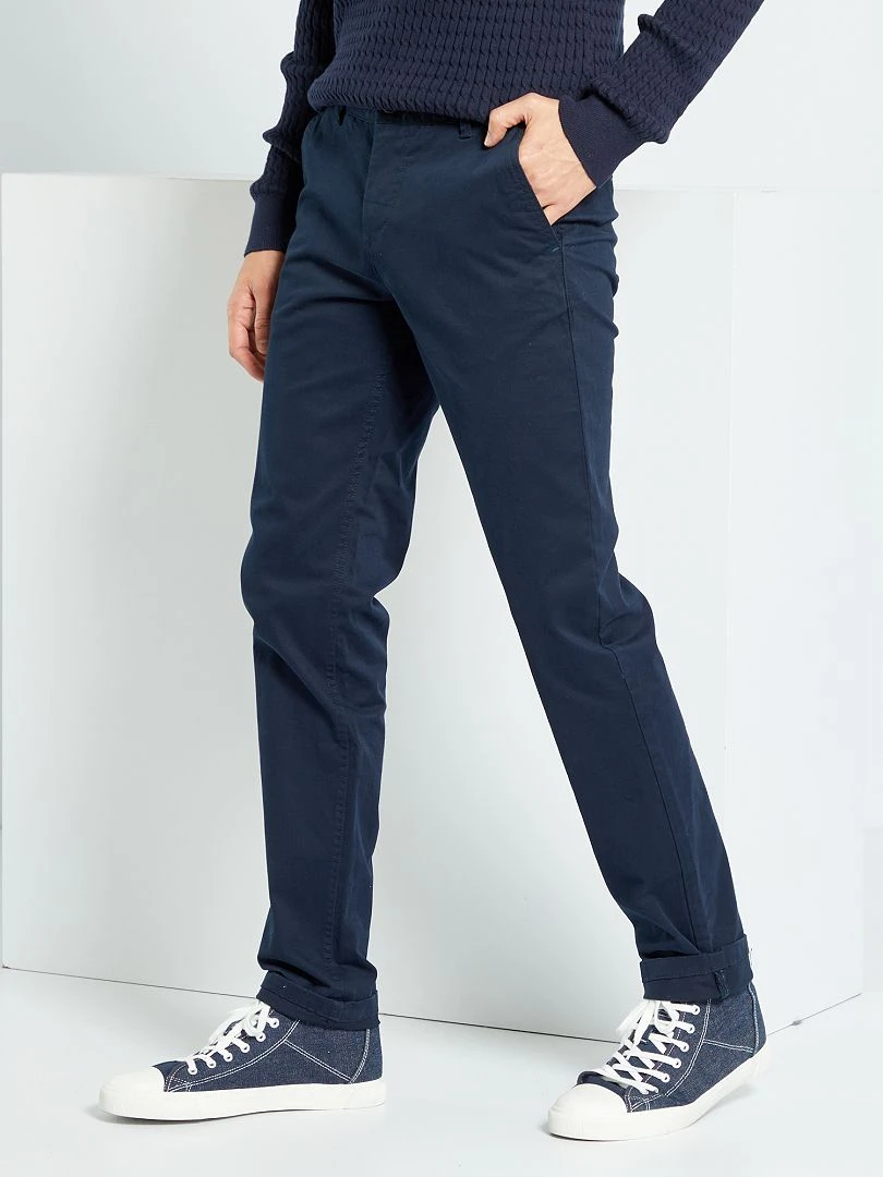 Chino slim   L34   bleu marine