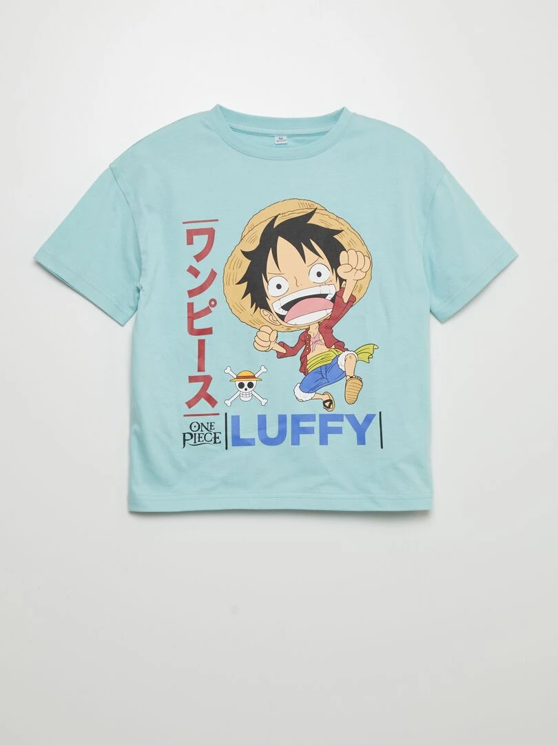 T shirt 'One Piece' manches courtes Bleu