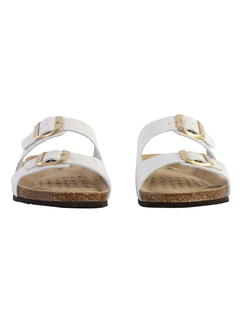 Mules à Enfiler Geox Brionia*   Blanc