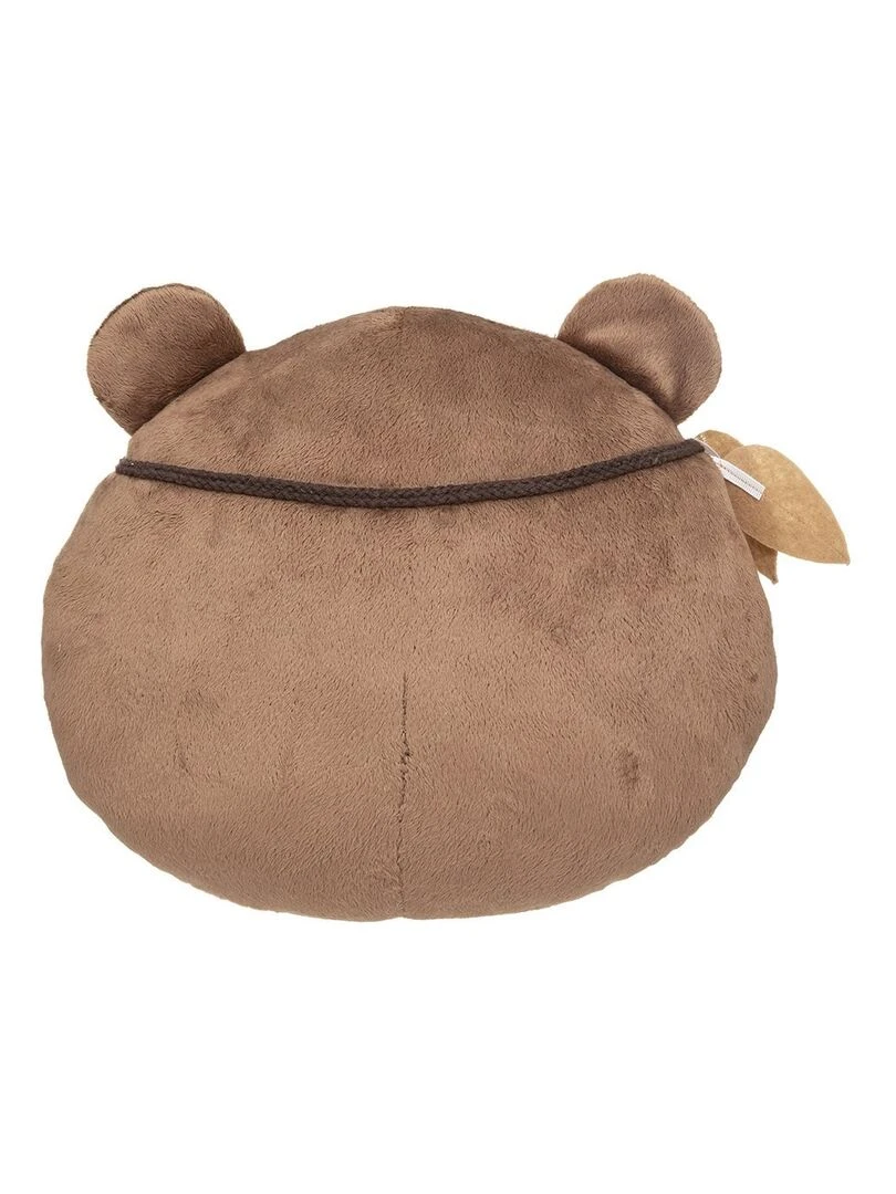 Coussin tête ours Marron