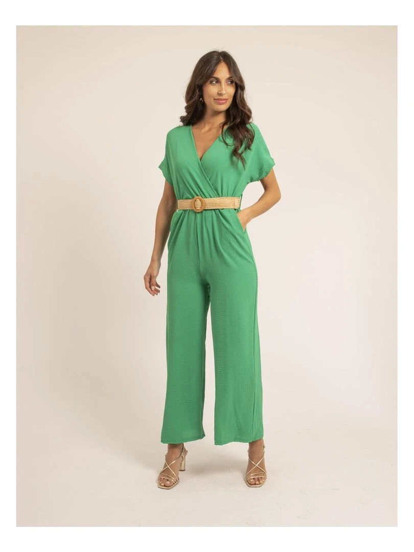 Combi pantalon et ceinture EDERNIE   Vert