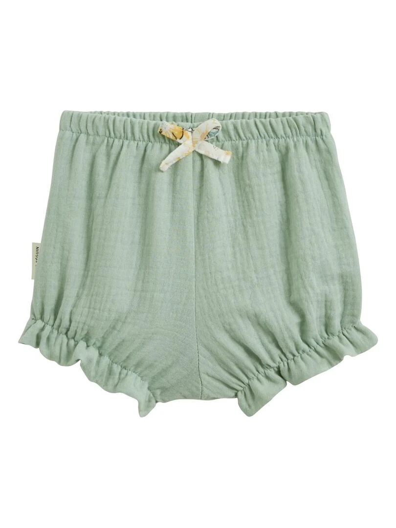 Lot de 2 bloomers bébé en gaze de coton Capucine Ecru