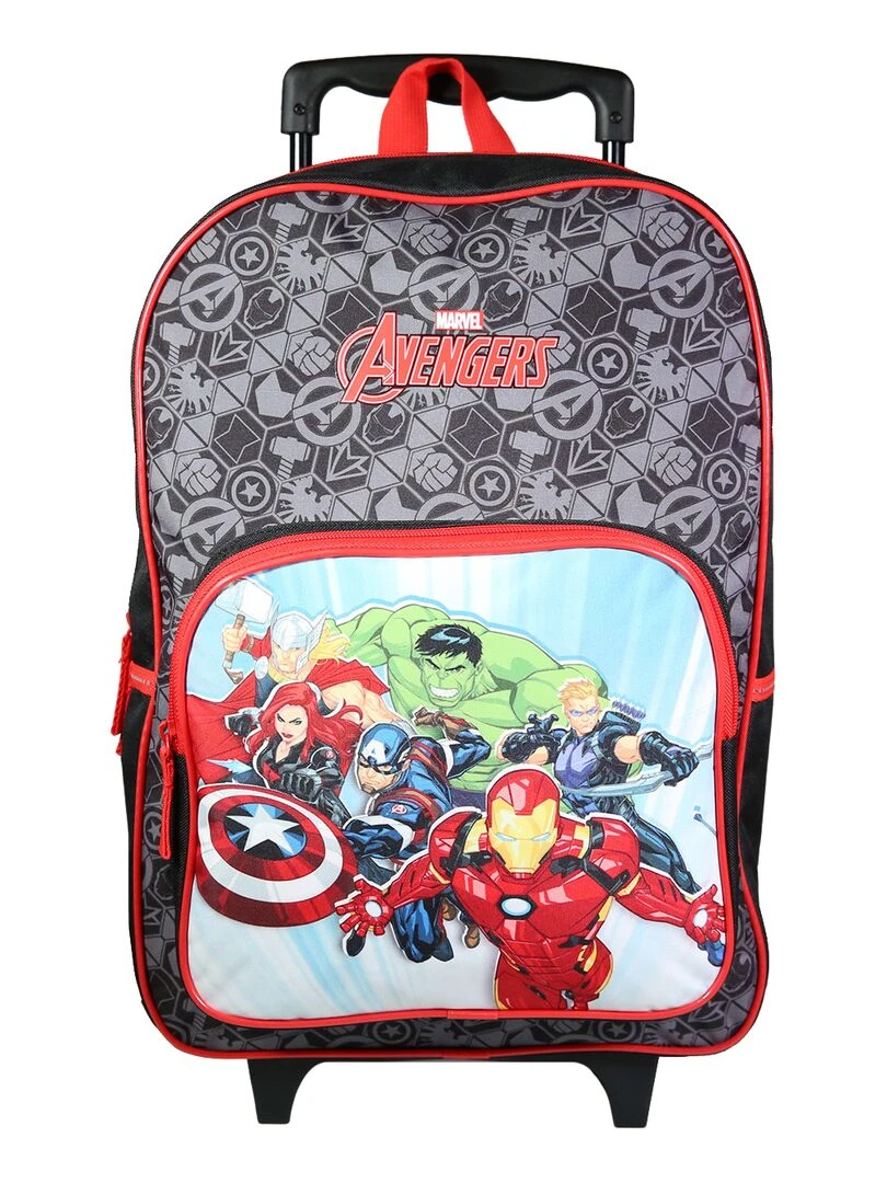 BAGTROTTER Sac à dos à roulettes 41 cm Marvel Avengers Noir Noir