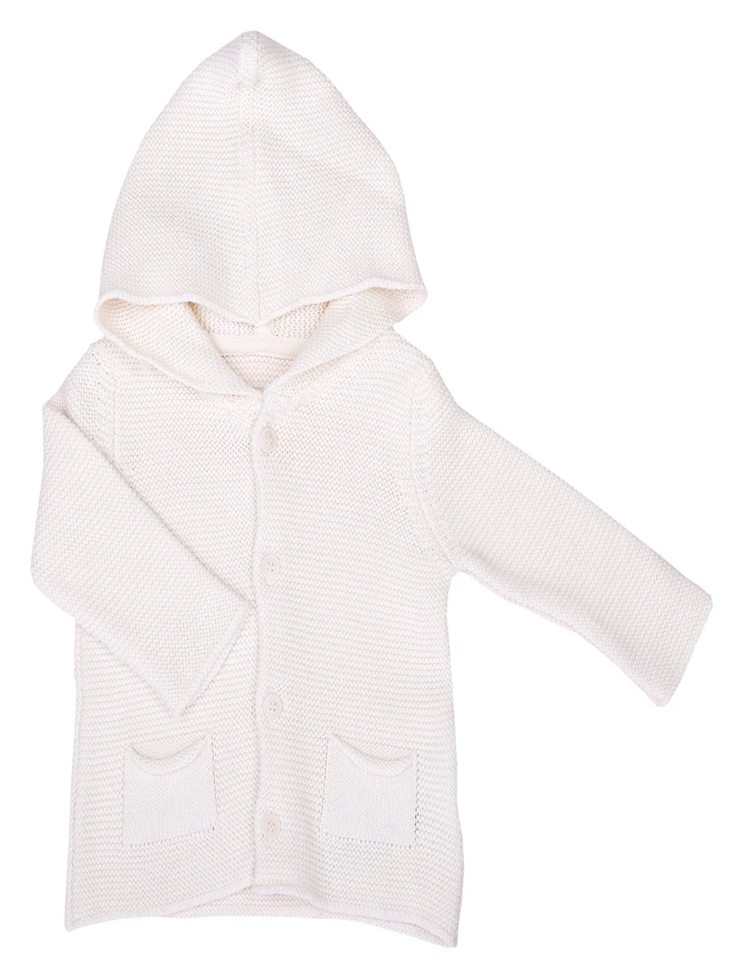 Cardigan bébé en tricot Ecru