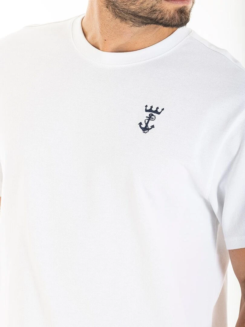 T shirt loose coton piqué CHASE 'Rica Lewis'   Blanc