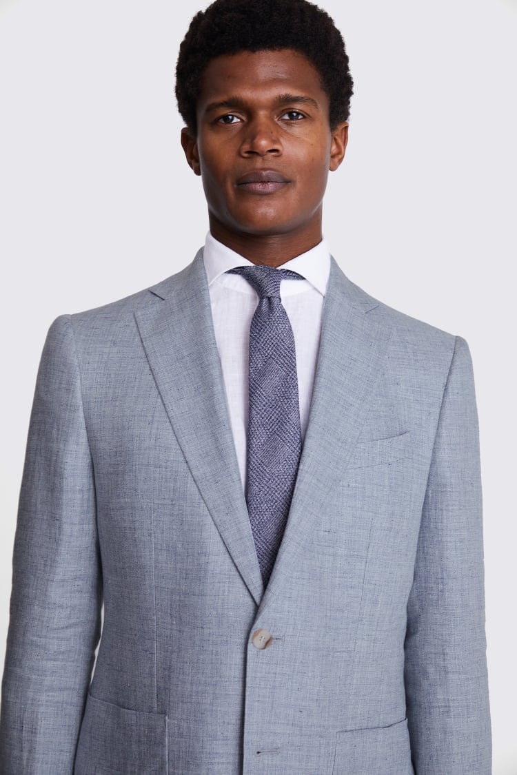 Slim Fit Oatmeal Linen Jacket   Buy Online at Moss