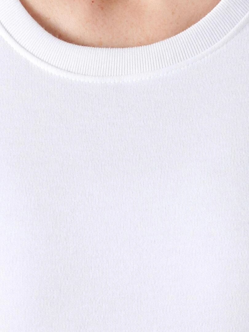 T shirt manches courtes molleton gratté Thermolactyl Damart Blanc