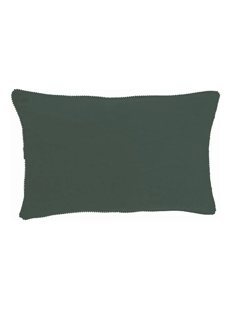 Coussin en velours avec contour perlé 'Deko&co'   Orange