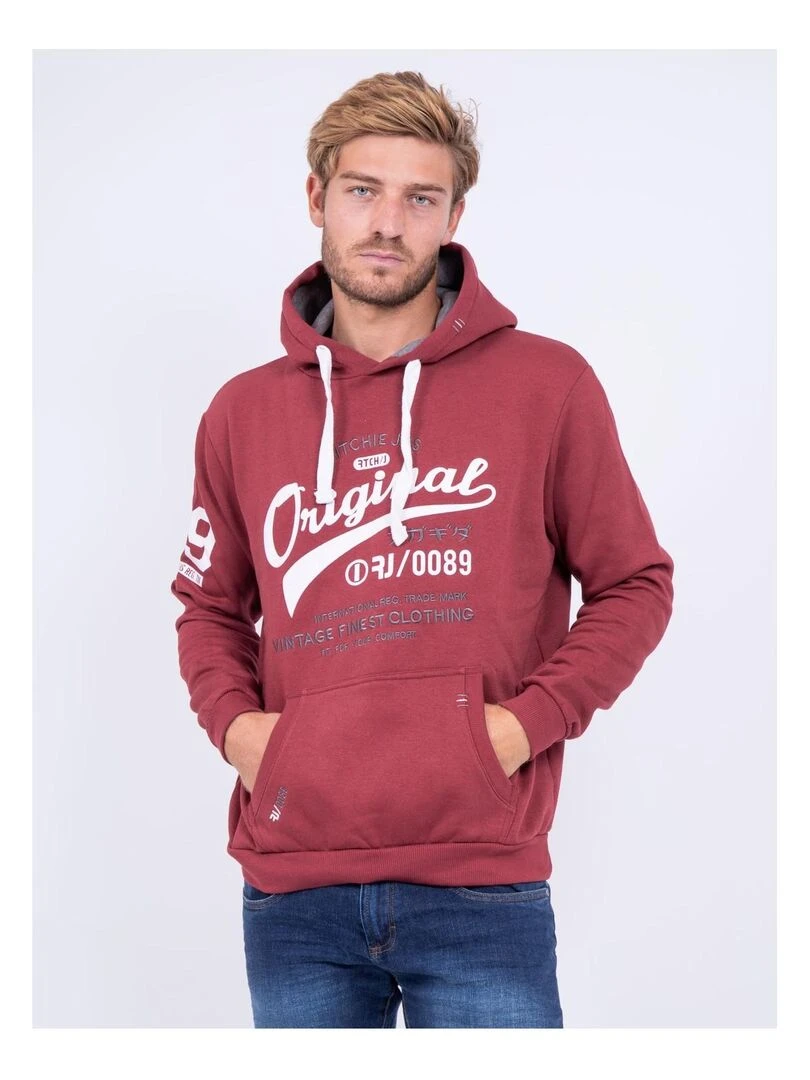 Sweat capuche WARLUZ Bordeaux