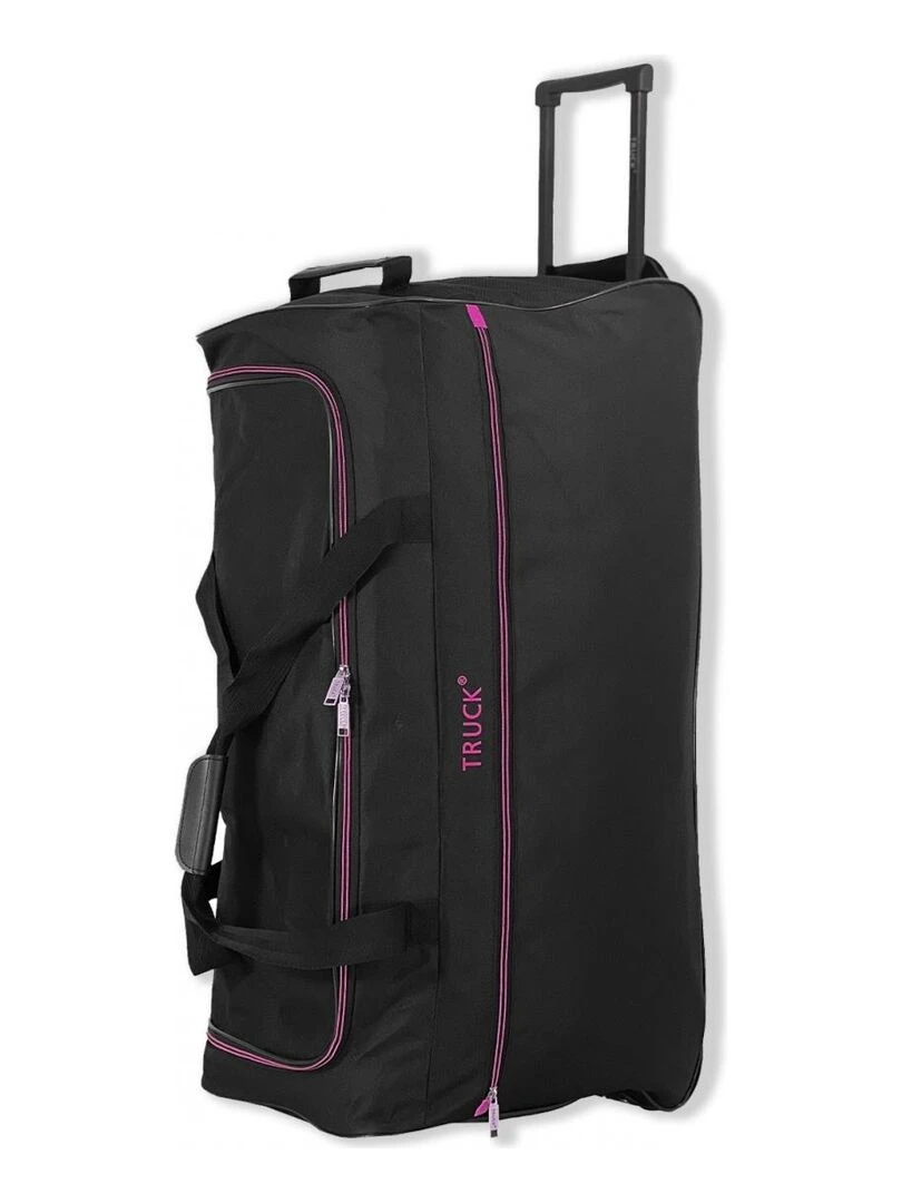 Sac de voyage avec roulettes 76L polyester taille L 75 Rose
