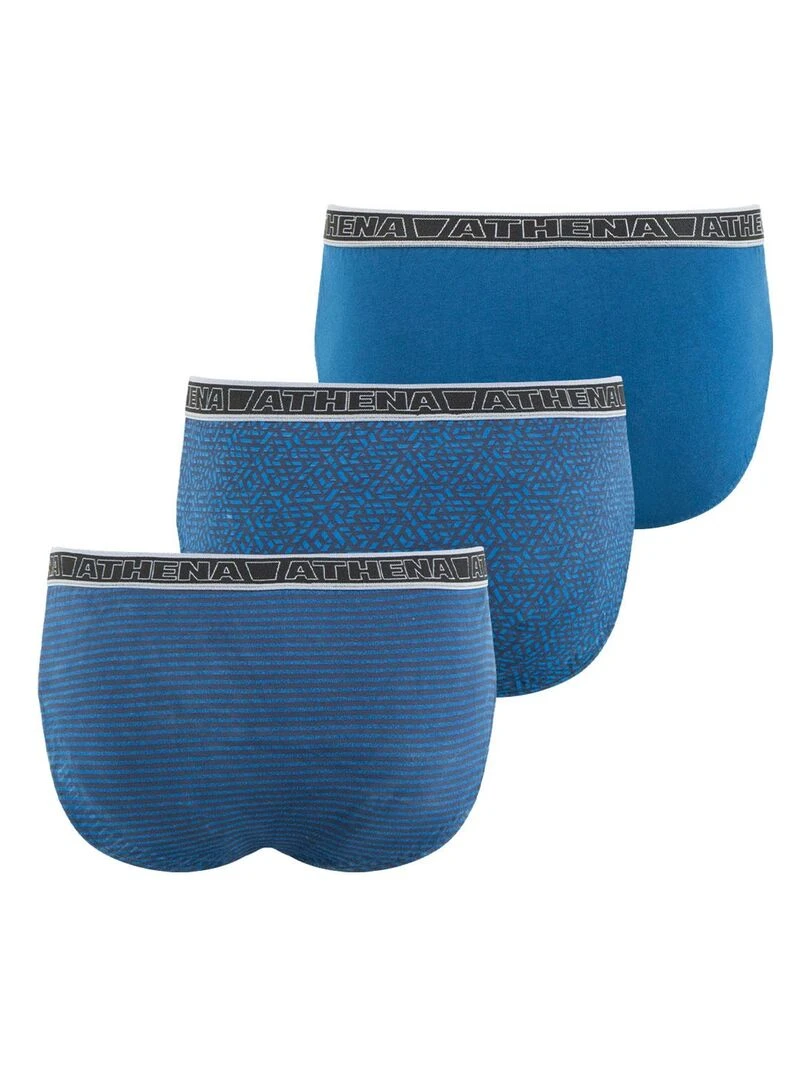 Lot de 3 slips homme Tonic   Bleu