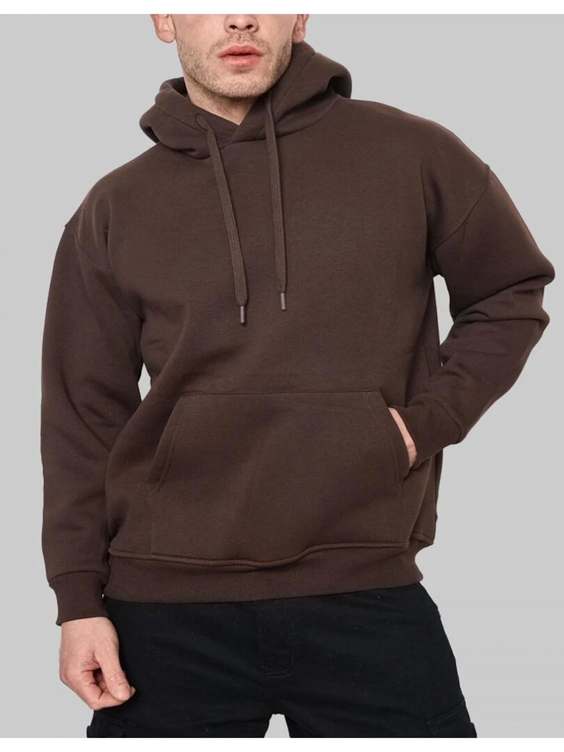 Sweat à capuche Kebello Marron