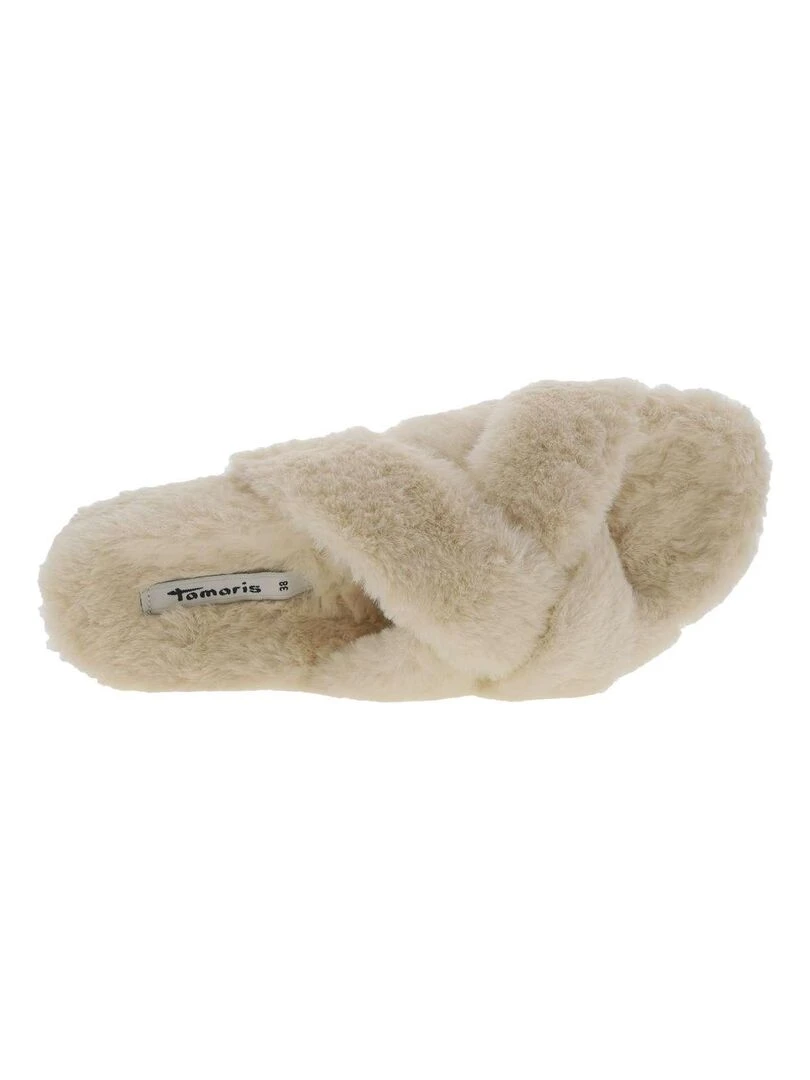 TAMARIS   Pantoufles effet fourrure   Blanc