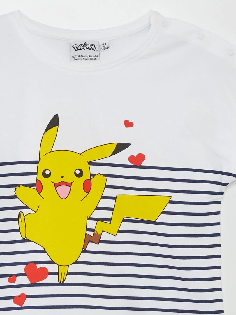 T shirt 'Pokémon'   blanc