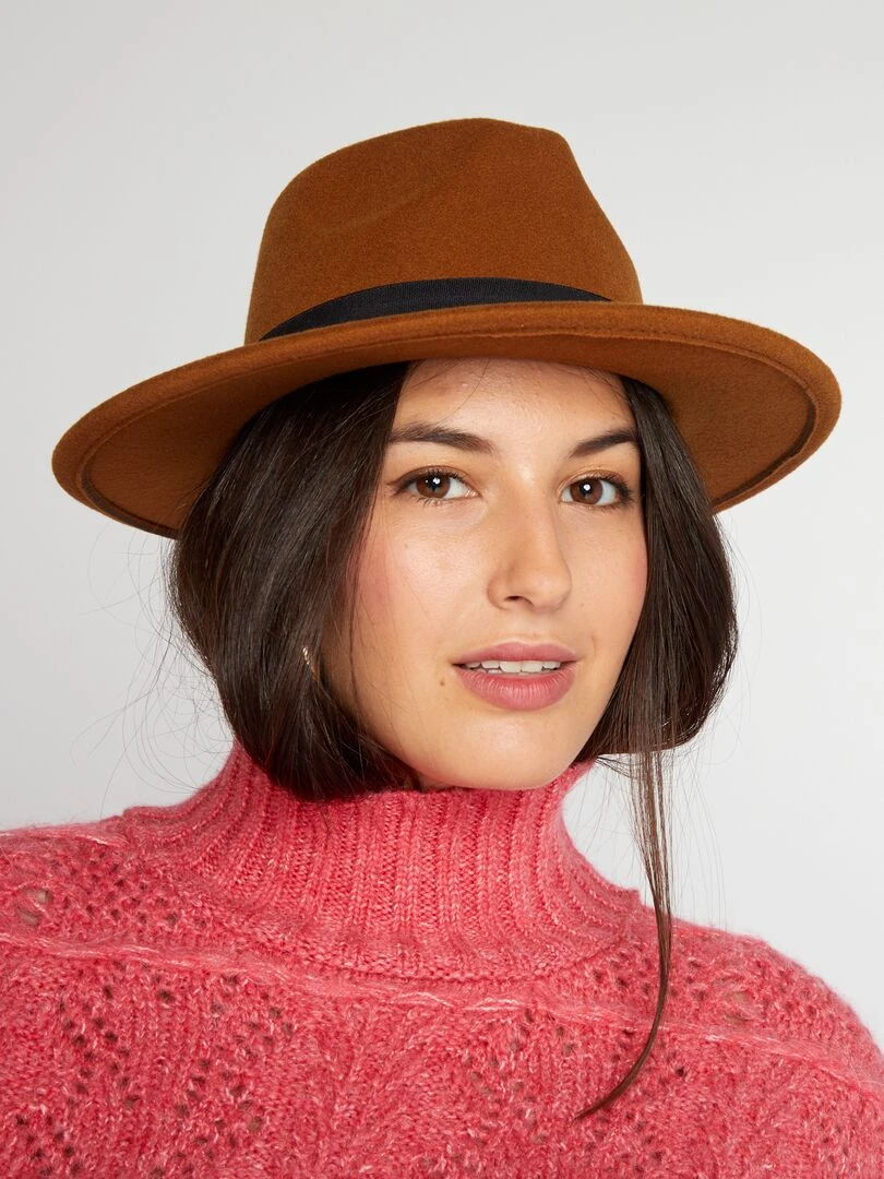 Chapeau feutre Marron