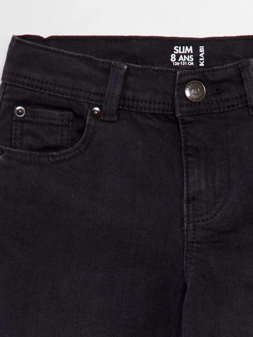 Pantalon slim 5 poches   Noir