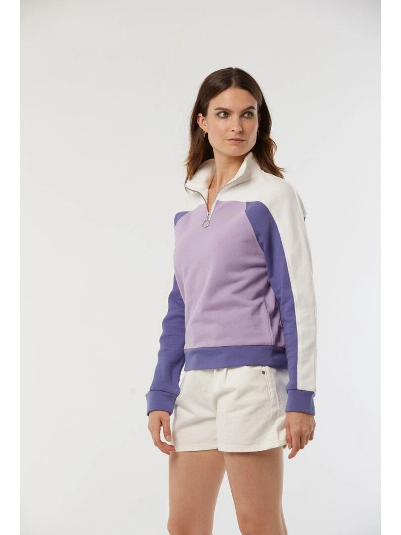 Lee Cooper   Sweatshirt manches longues coton regular ELSA   Violet clair