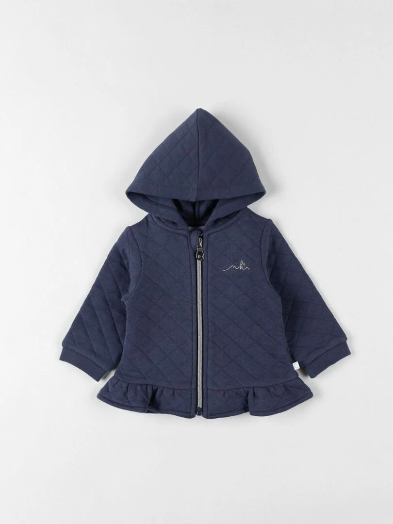Veste à capuche zippée matelassée Noukie's Bleu