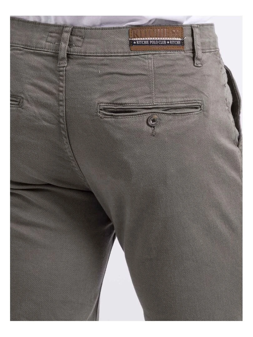 Pantalon chino slim CODY   Gris