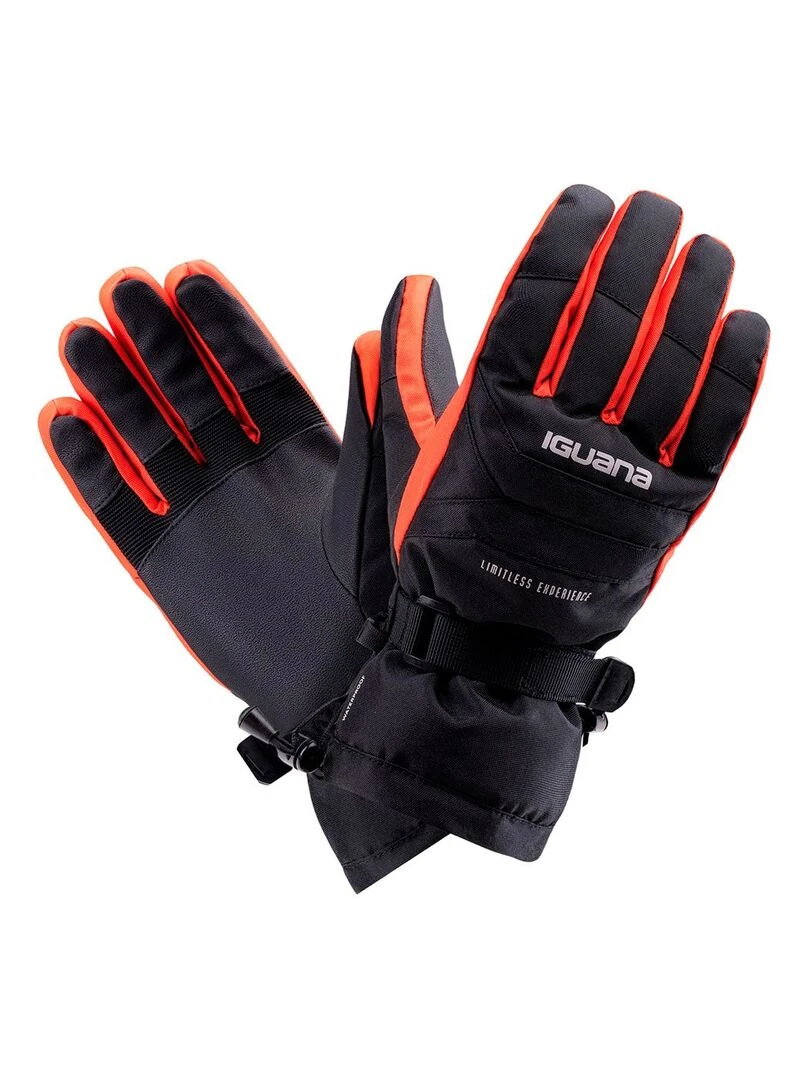 Iguana Gants de ski ALESSIO Noir Rouge Noir