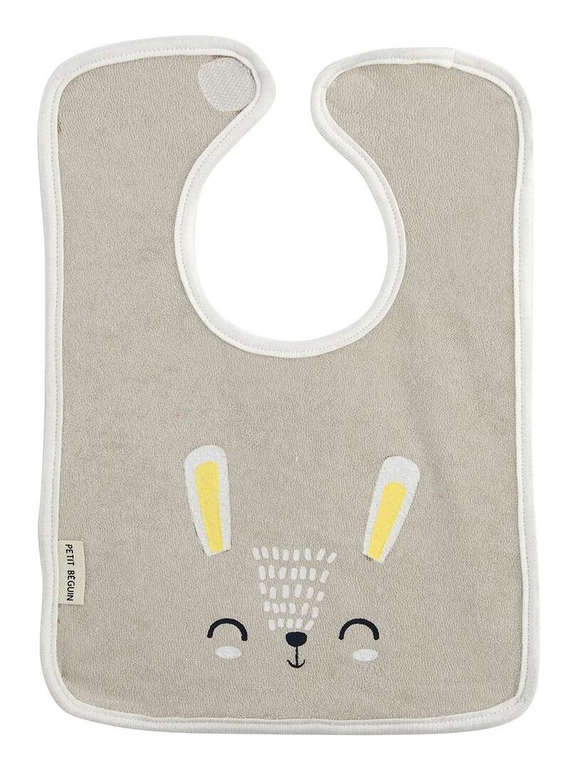 Lot de 3 bavoirs bébé mixte Tropicland   Ecru