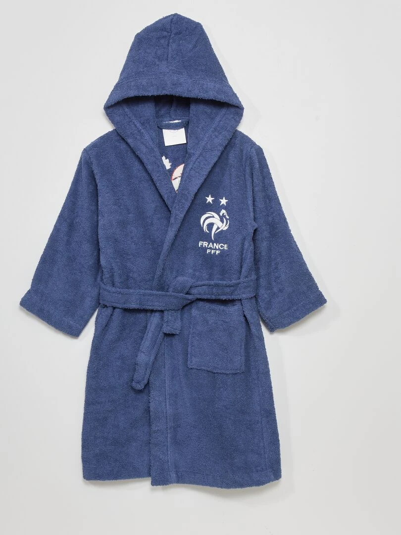 Peignoir avec capuche 'FFF' bleu