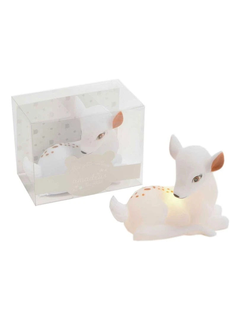 Veilleuse en forme de biche led 9 cm Blanc