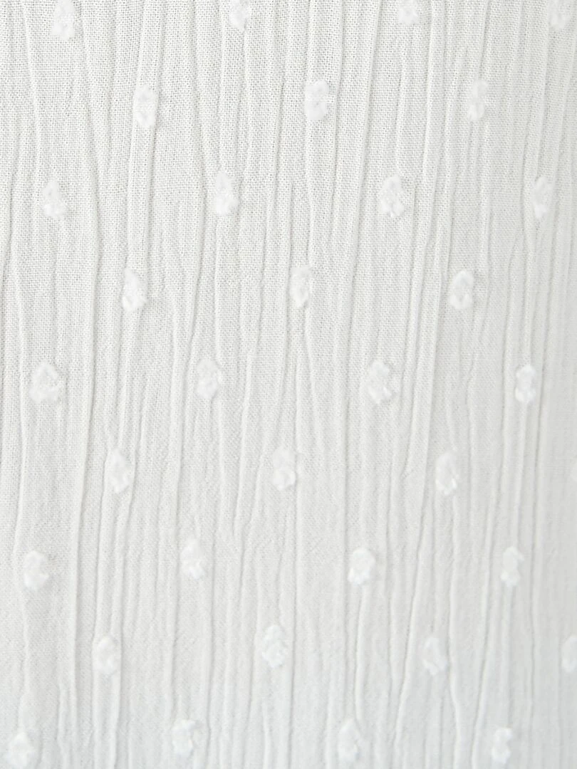 Chemisier crépon *fibres pure viscose Lenzing(TM) EcoVero(TM)   Damart   Blanc cassé