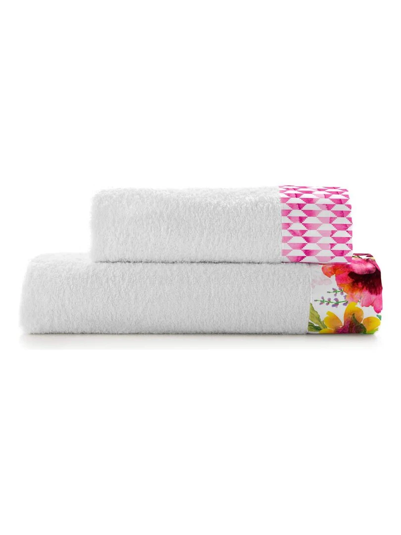 Lot de serviettes Cassia "Happyfriday" Blanc