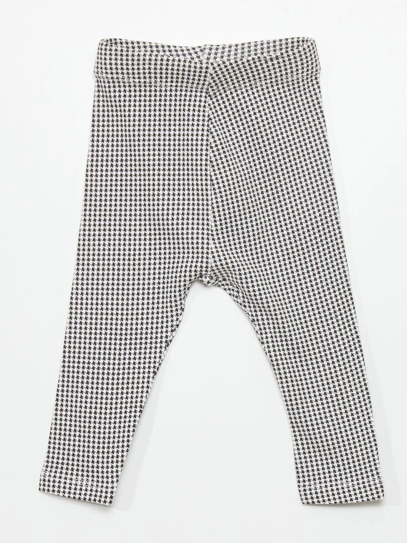 Legging long fantaisie pieds de poule