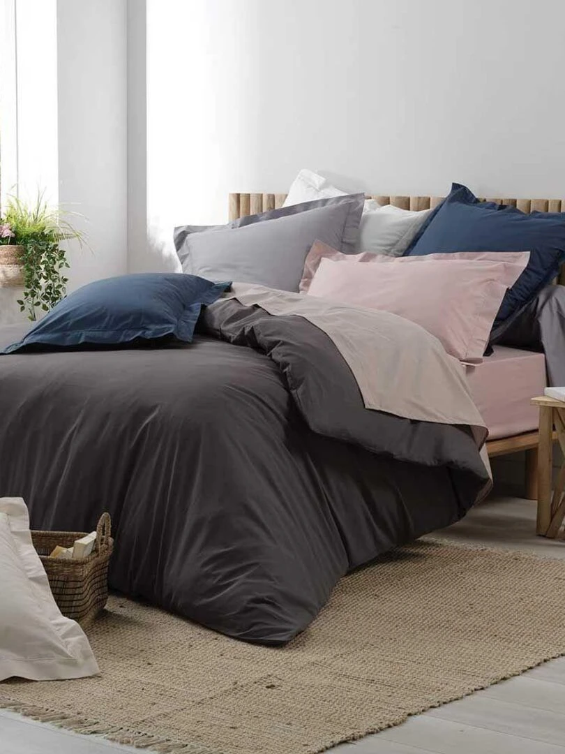 Drap housse Percaline   Blanc cassé