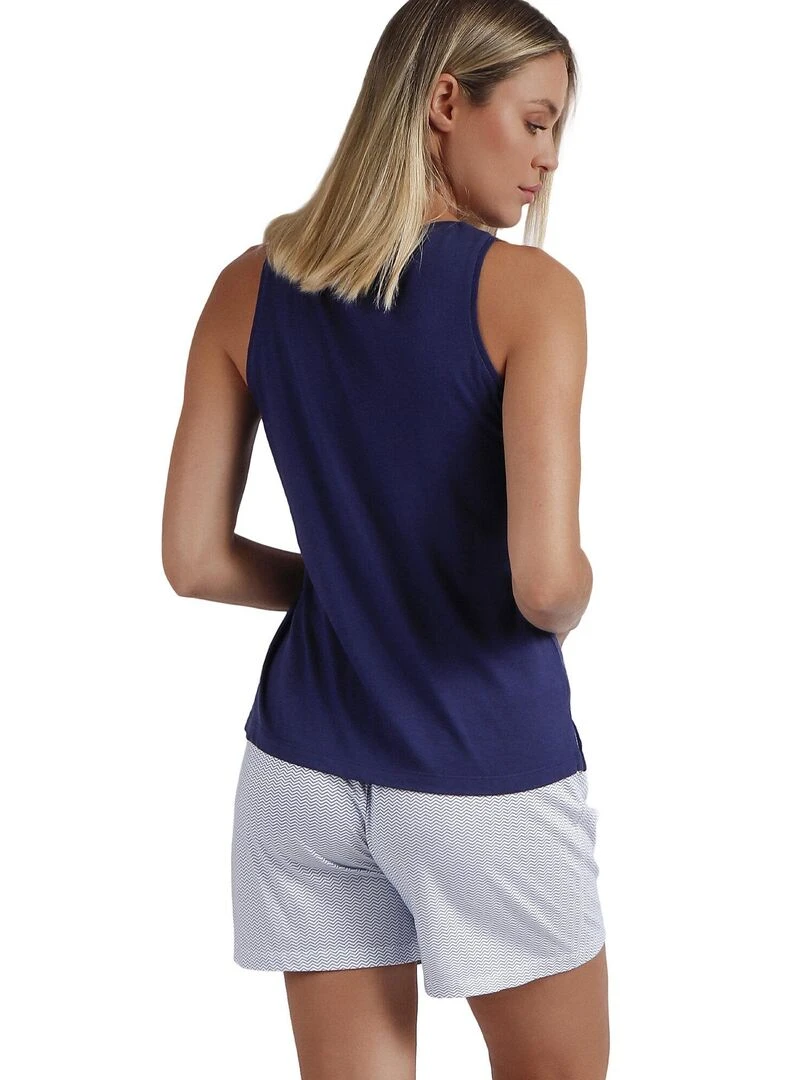 Pyjama short débardeur Blue And Bleu Mod Bleu marine