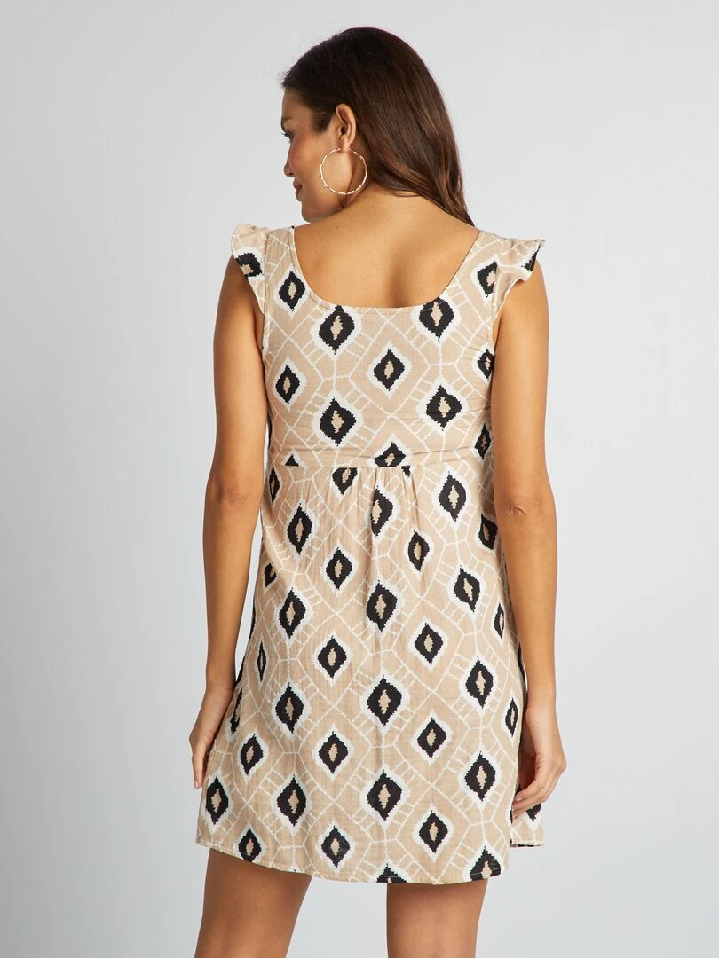 Robe d'allaitement en coton   Beige