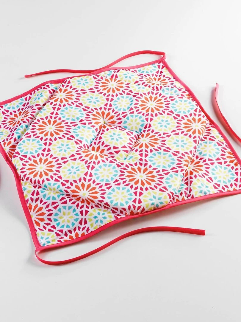 Coussin Galette de chaise Collection kaleida Rose