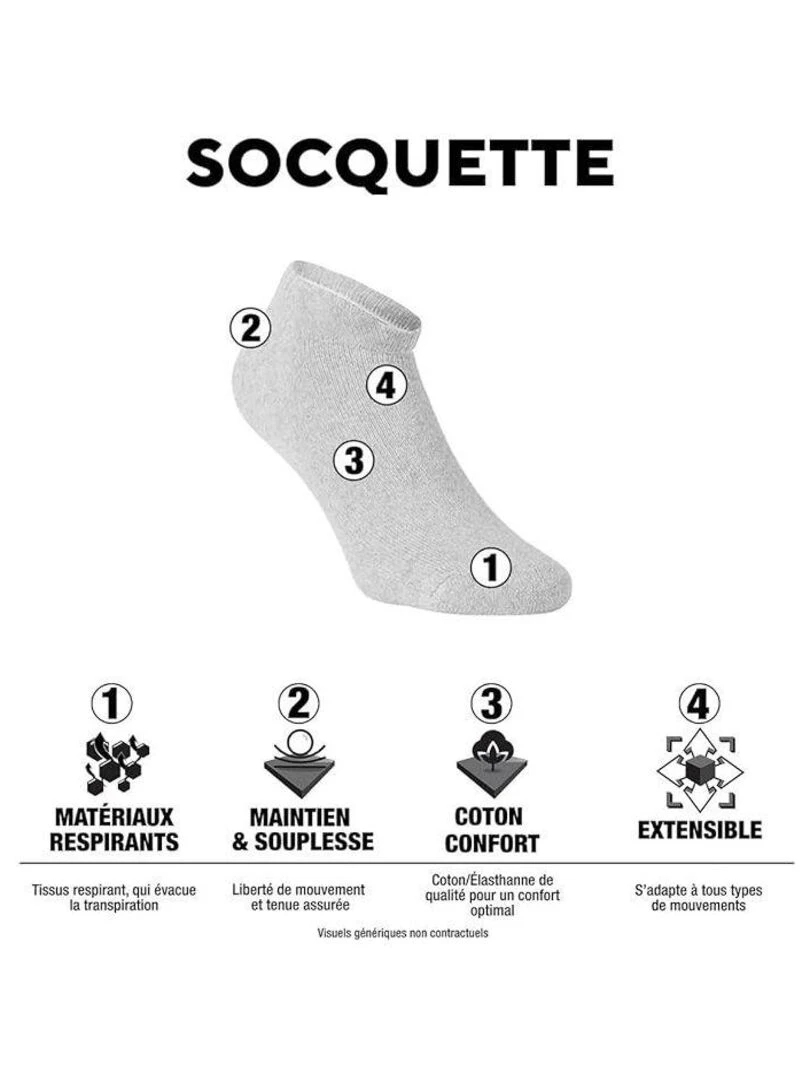 Lot de 6 Paires de Tiges Courtes homme Ktm Noir