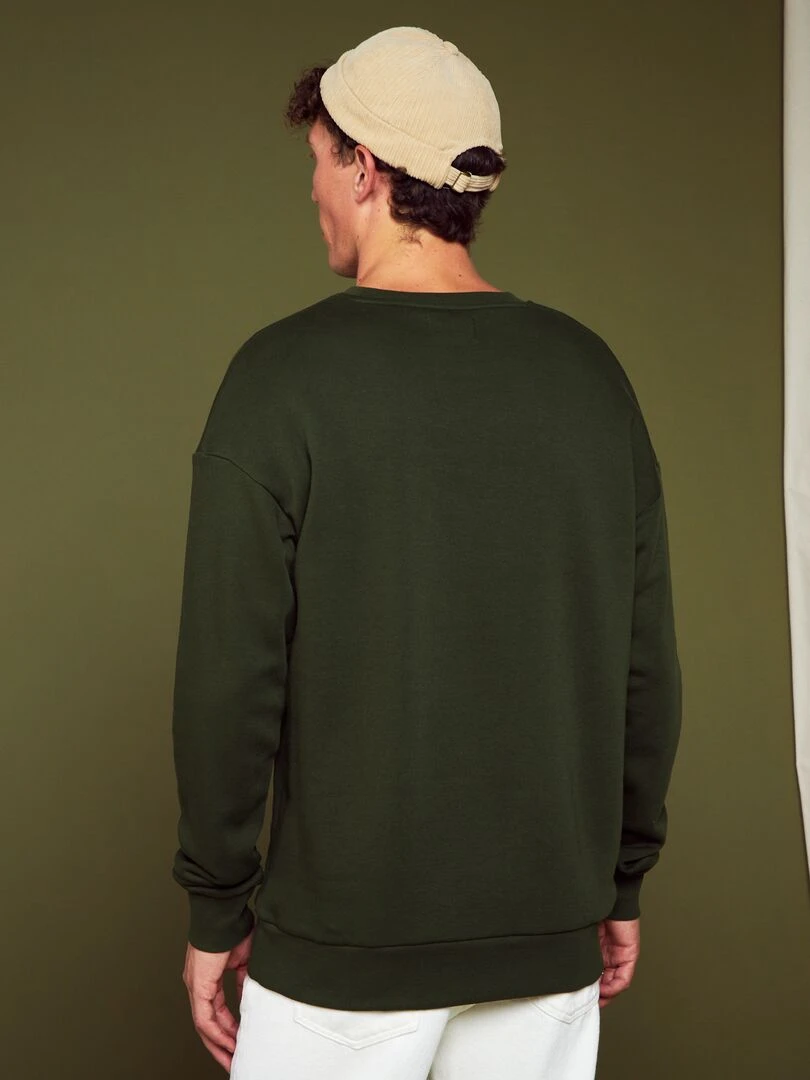 Sweat en molleton   Kaki