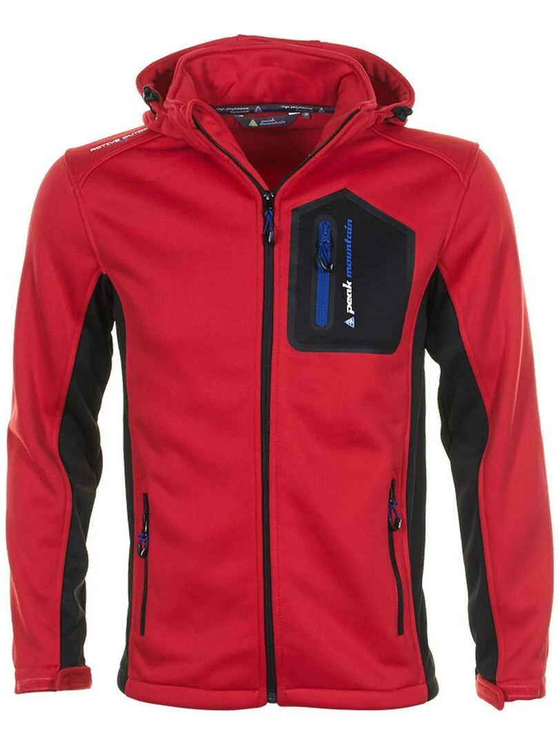 Blouson polar shell homme CRISTOL PEAK MOUNTAIN Rouge