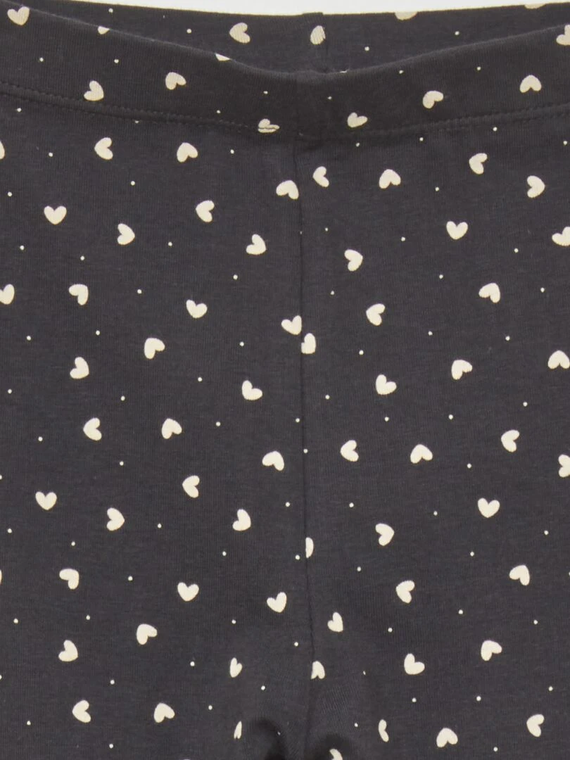 Legging long à motifs Gris foncé