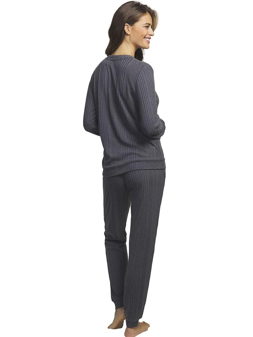 Tenue de détente et intérieur pyjama pantalon haut Basica Gris