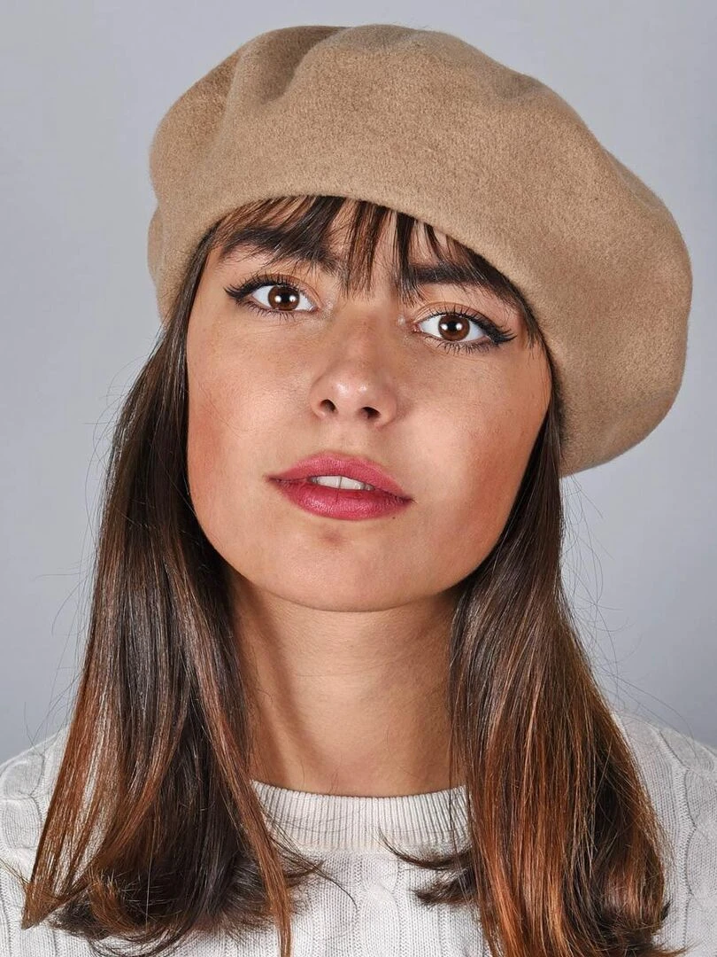 Béret Feutre de Laine Yva Made in UE Beige